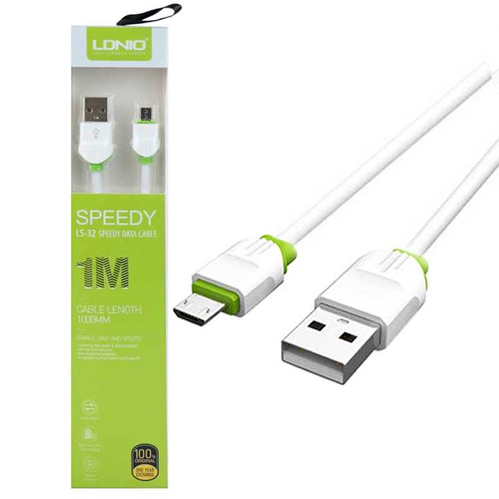 کابل میکرو یو اس بی LDNIO LS-32 1m LDNIO LS-32 USB To microusb  Cable 1 m